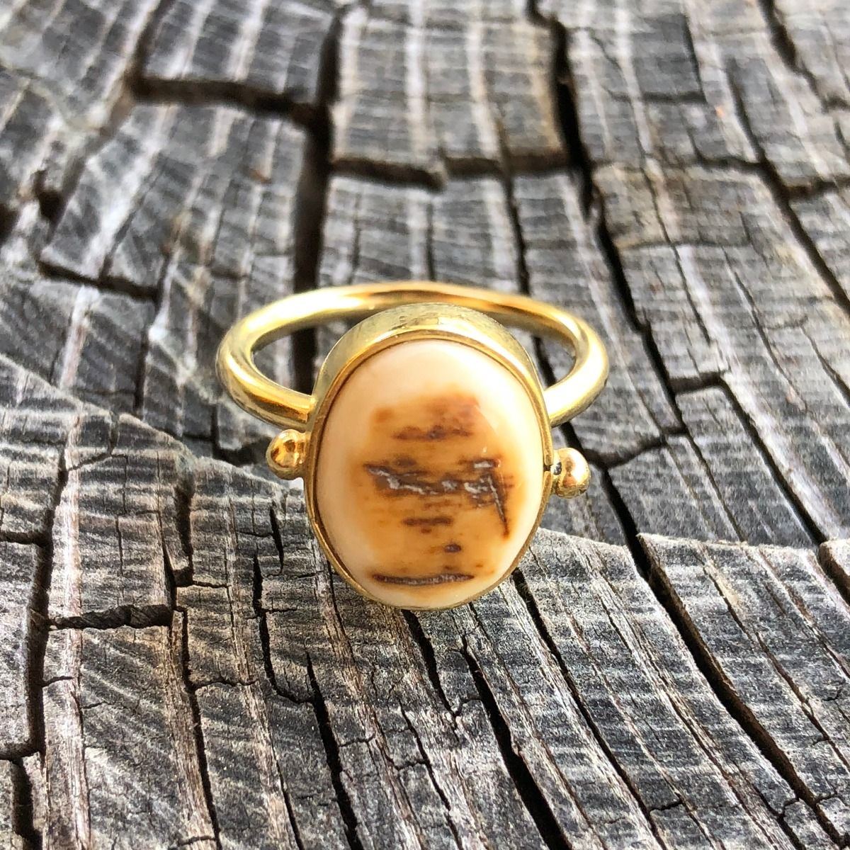 Anillo perla de mamut